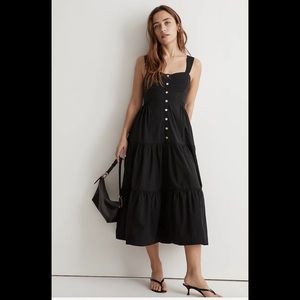 Madewell Button-front Tiered Midi Dress